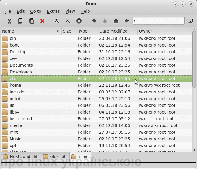 Dino file manager