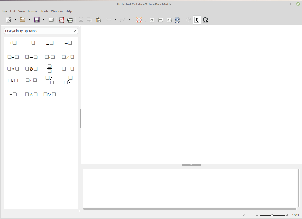 інтерфейс LibreOffice Math